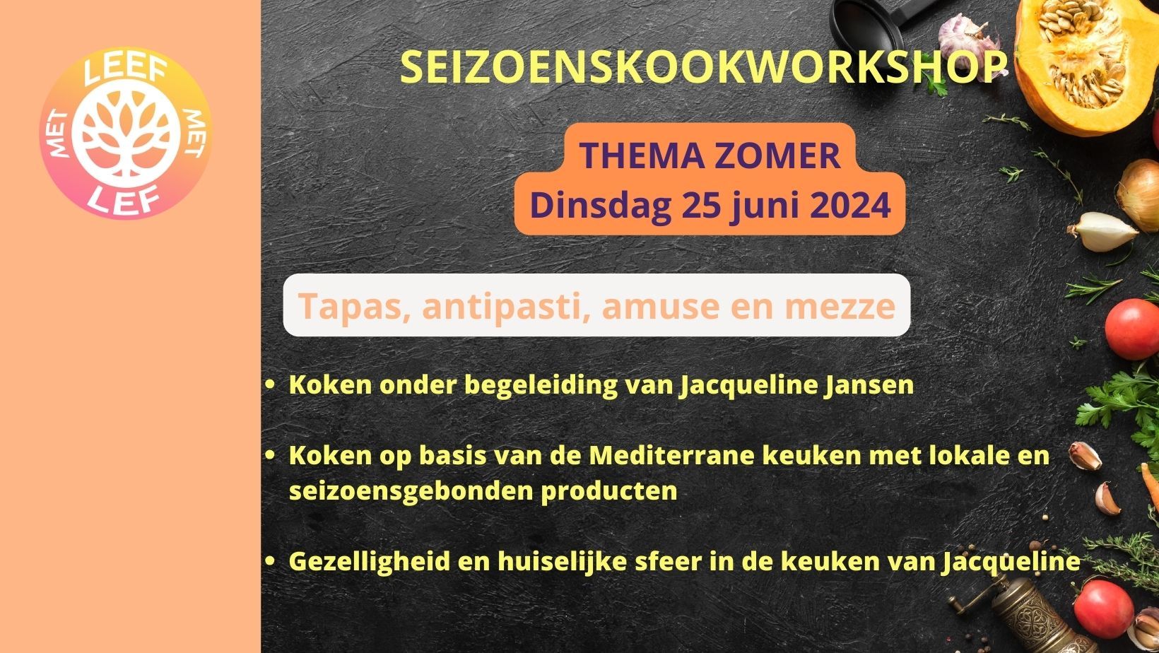 Seizoenskookworkshop: LENTE (extra editie)