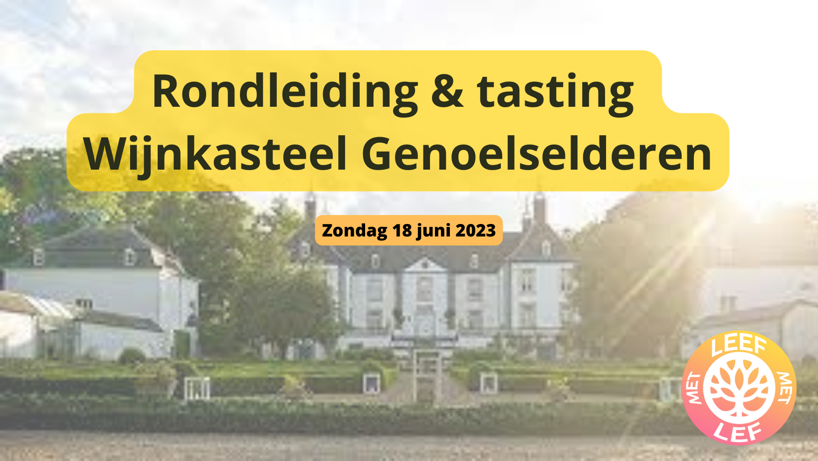 Mannenactiviteit: rondleiding & tasting wijnkasteel Genoelselderen